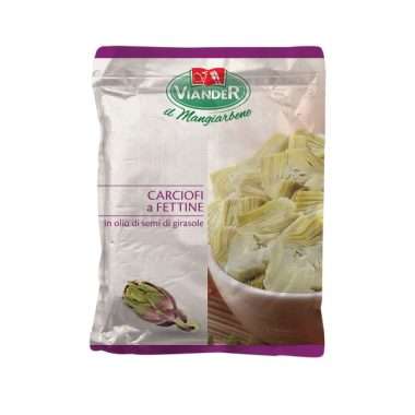 Carciofi fettine in olio speciali per pizza viander 10084