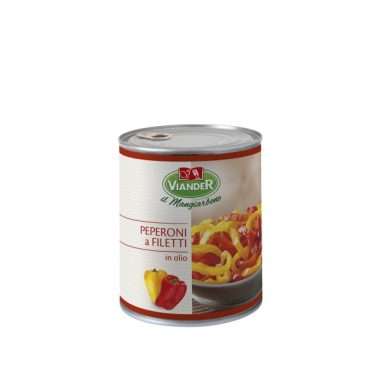 Peperoni a filetti in olio di girasole viander 22111