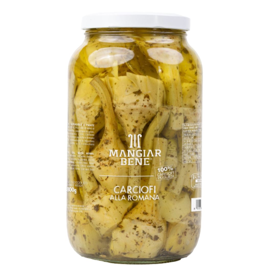 Carciofi alla Romana in olio di semi di girasole alto oleico 3100 gr "Il Mangiar Bene"